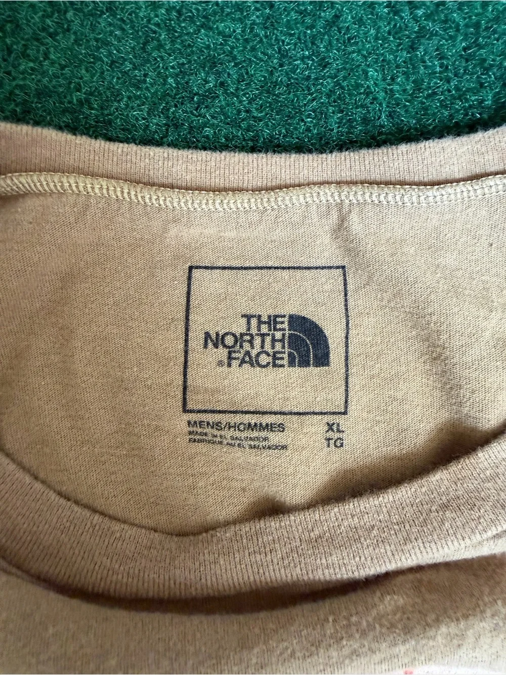 The North Face Brown Long Sleeve Graphic Tee with Multicolor Print